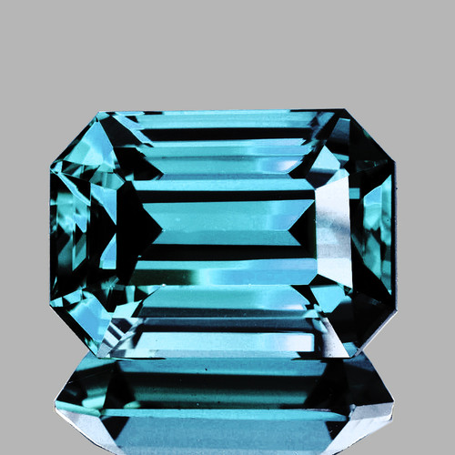 8x6 mm {2.22 cts} Emerald Cut Best AAA Fire Intense Electric Blue Zircon Natural {Flawless-VVS1}--AAA Grade