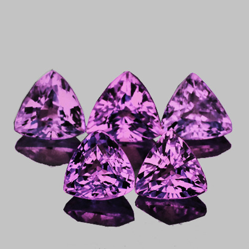 3.00 mm 5 pcs Trillion AAA Fire Intense Violet Sapphire Natural {Flawless-VVS}--AAA Grade