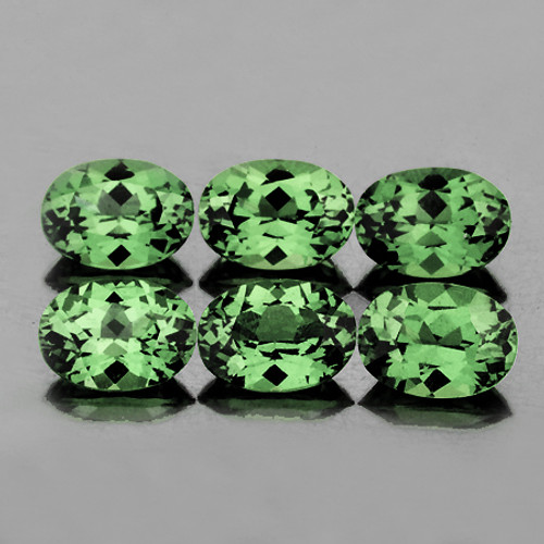 3x2 mm 6 pcs Oval Brilliant Cut Best AAA Fire Top Green Sapphire Natural {Flawless-VVS}--AAA Grade