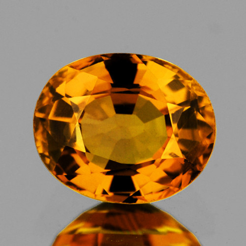 6.5x5 mm {0.94 cts} Oval AAA Fire Intense Golden Yellow Sapphire Natural {Flawless-VVS}--AAA Grade