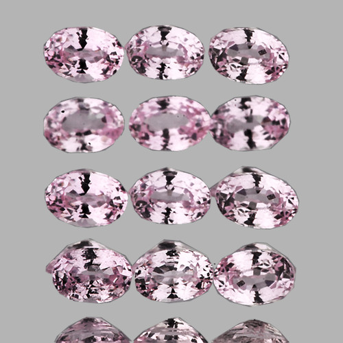 3x2 mm 12 pcs Oval Best AAA Fire Natural Light Pink Ceylon Sapphire {Flawless-VVS}