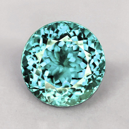 6.00 mm Round Brilliant Cut AAA Fire Mint Natural Blue Apatite {Flawless-VVS}--AAA Grade