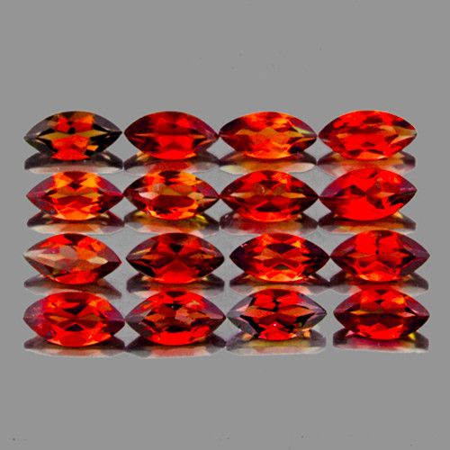 5x2.5 mm 16 pcs Marquise AAA Fire Madeira Red Orange Citrine Natural (Flawless-VVS}--AAA Grade