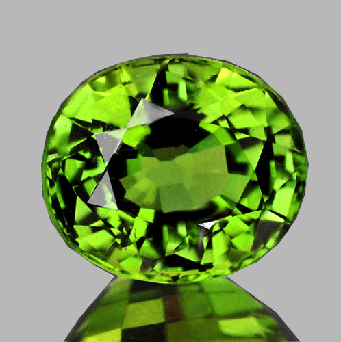 6.5x5.5 mm {1.09 cts} Oval AAA Fire Best AAA Mozambique Green Tourmaline Natural {Flawless-VVS}--AAA Grade