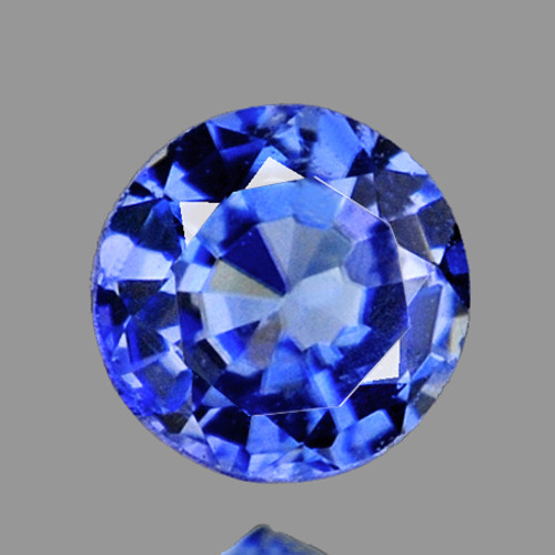 4.30 mm { 0.45 cts} Round Natural Blue Benitoite {Flawless-VVS}--Collection Gemstone--FREE CERTIFICATE