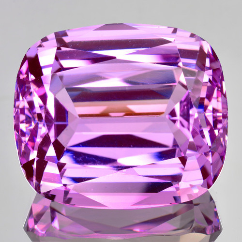 27x25 mm { 140.58 cts} Cushion AAA Fire Intense AAA Pink Kunzite Natural {Flawless-VVS}--AAA Grade