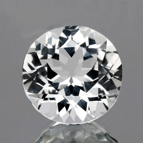 7.00 mm {1.18 cts} Round AAA Fire Natural Colorless Goshenite (White Beryl ) {Flawless-VVS}