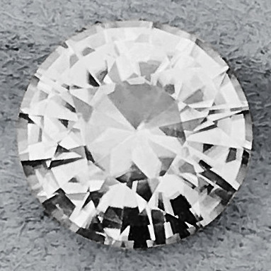 9.50 mm { 4.07 cts} Round AAA Fire Natural Diamond White Zircon {Flawless-VVS1}--AAA Grade--FREE CERTIFICATE