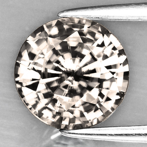 8.00 mm { 3.19 cts} Round Best AAA Fire Unheated Bright Champagne Zircon Natural {Flawless-VVS1}--AAA Grade
