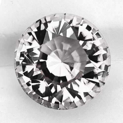 7.00 mm { 2.28 cts} Round AAA Fire Natural Diamond White Zircon {Flawless-VVS1}--AAA Grade