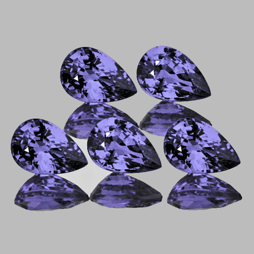 4x3 mm 5 pcs Pear AAA Fire AAA Violet Blue Sapphire Natural {Flawless-VVS}--AAA Grade