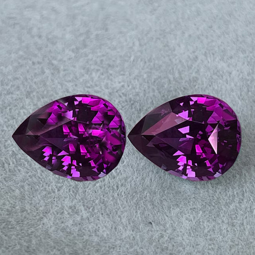 4.5x3.5 mm 2 pcs Pear AAA Fire Intense Purple Mozambique Sapphire Natural {Flawless-VVS}