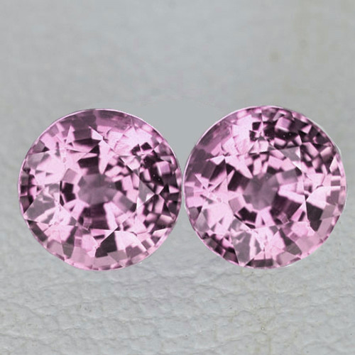 4.20 mm 2pcs Round AAA Fire Natural Top Ceylon Pink Sapphire (Flawless-VVS}