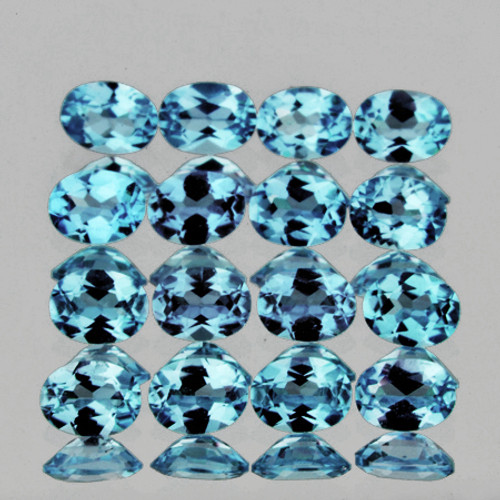 3.5x2.5 mm 16 pcs Oval AAA Fire AAA Santa Maria Blue Aquamarine Natural {Flawless-VVS}