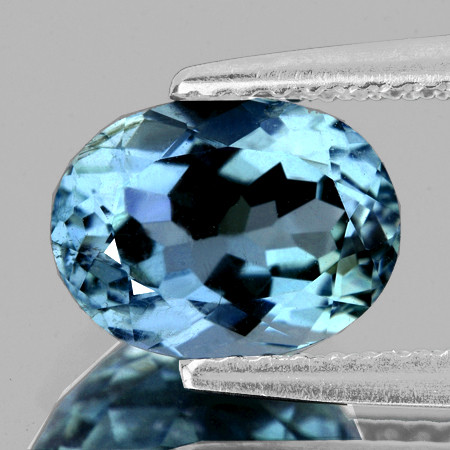 7x5 mm 1 pc Oval Brilliant Cut AAA Fire Intense Santa Maria Blue Aquamarine Natural {Flawless-VVS}--AAA Grade