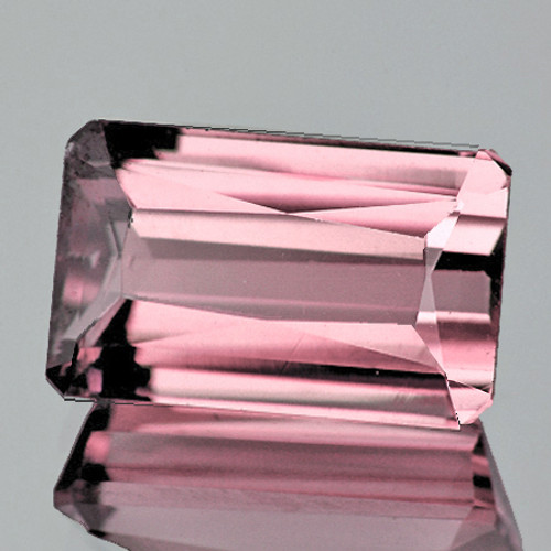 9.5x5.5 mm { 1.83 cts } Octagon AAA Luster Natural Peach Pink Tourmaline { Flawless-VVS }