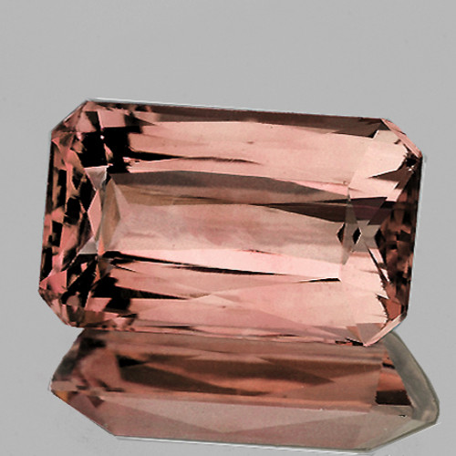 10x6 mm { 2.43 cts } Octagon Scissor Cut AAA Luster Natural Peach Pink Tourmaline { Flawless-VVS }