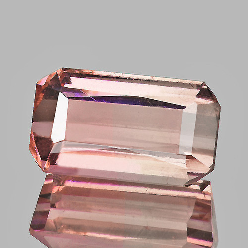 8x5 mm { 1.33 cts } Octagon AAA Luster Natural Peach Pink Tourmaline { Flawless-VVS }
