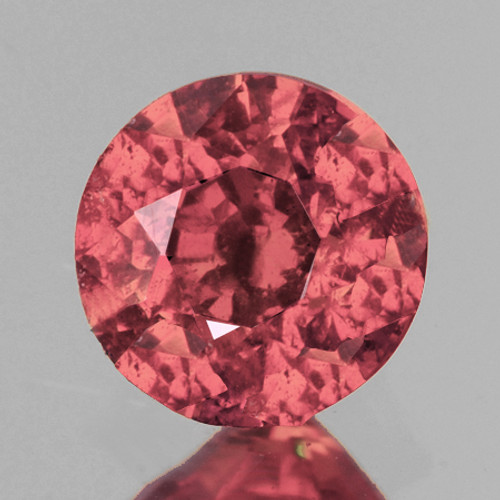 7.50 mm {2.09 cts} Round Best AAA Fire Intense Salmon Pink Spinel Natural {AAA Grade}