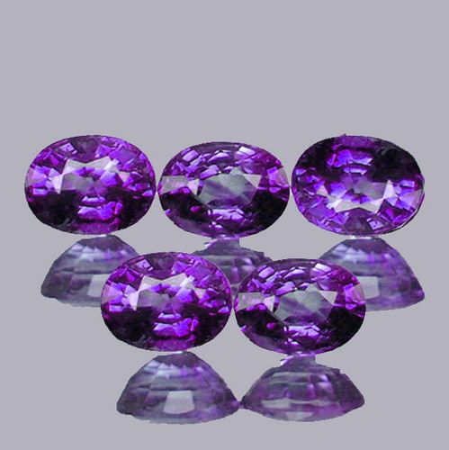 4x3 mm 5 pcs Oval AAA Fire Intense AAA Purple Sapphire Natural {Flawless-VVS}