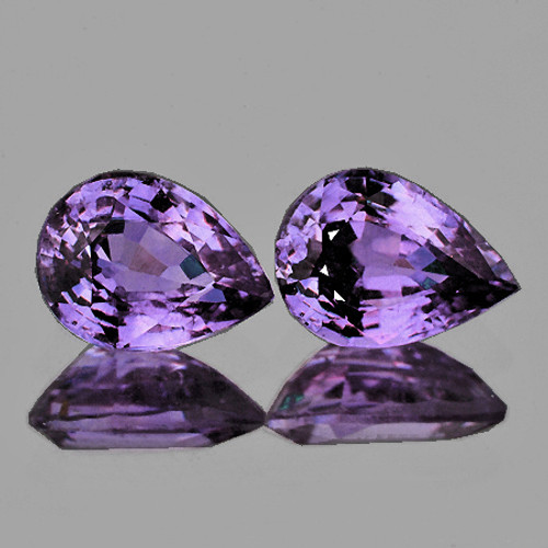 4x3 mm 2 pcs Pear AAA Fire AAA Violet Sapphire Natural {Flawless-VVS}--AAA Grade