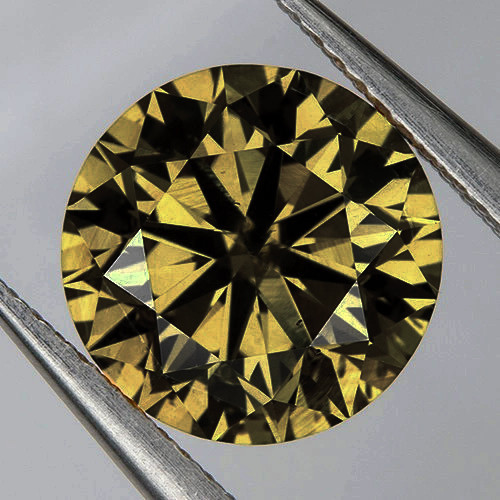 4.00 mm {0.27 cts} Round Brilliant Cut AAA Fire Vivid Golden Champagne Diamond Natural {VVS}