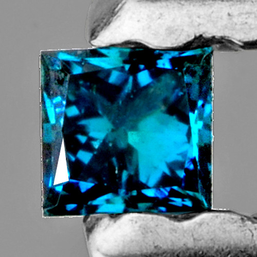 3.50 mm { 0.48 cts} Square Princess Cut AAA Fire Natural Blue Diamond