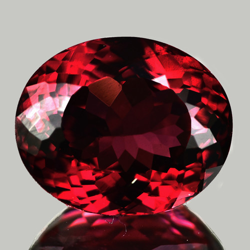 8x7 mm { 2.32 cts} Oval Brilliant Cut Best AAA Fire Cherry Pink Red Rhodolite Garnet Natural {Flawless-VVS}
