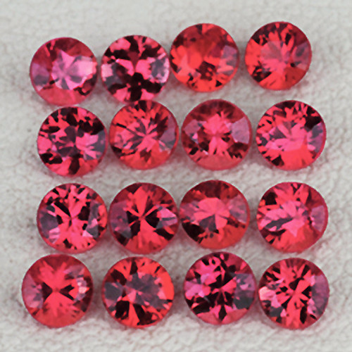 1.80 mm 30 pcs Round Brilliant Cut AAA Fire Jedi Pink Red Spinel Natural {Flawless-VVS}--AAA Grade
