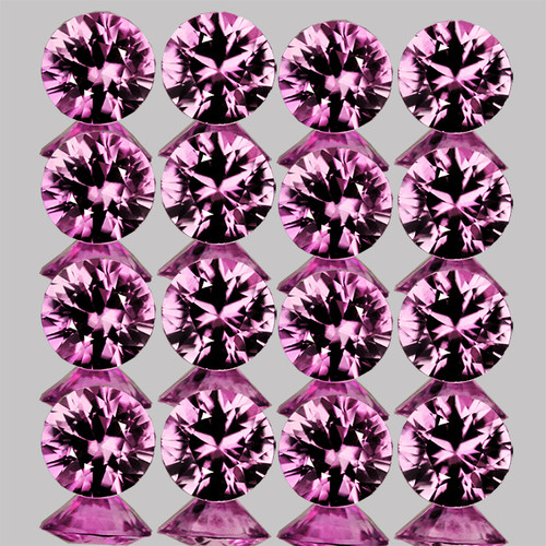 1.50 mm 50 pcs Round Machine Brilliant Cut Extreme Brilliancy Natural AAA Pink Spinel {Flawless-VVS}--AAA Grade