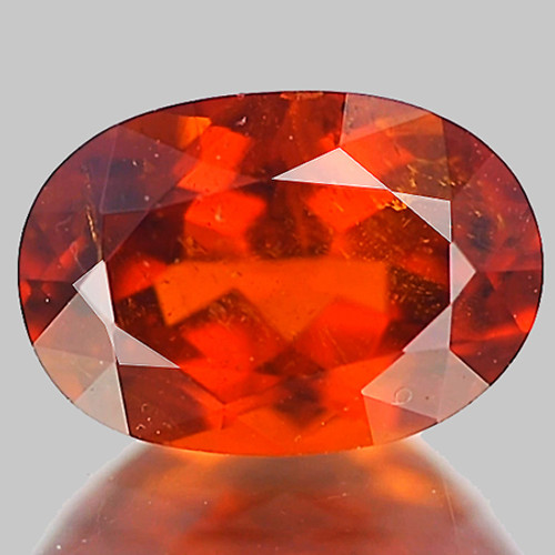 10.5x7.5 mm { 3.76 cts} Oval Brilliant Cut AAA Fire Intense Mandarin Orange Spessartite Garnet Natural {AAA Grade}