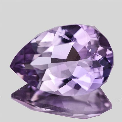 16x11 mm { 6.08 cts} Pear Brilliant Cut AAA Fire Natural Pink Purple Amethyst {Rose De France) {Flawless-VVS1}