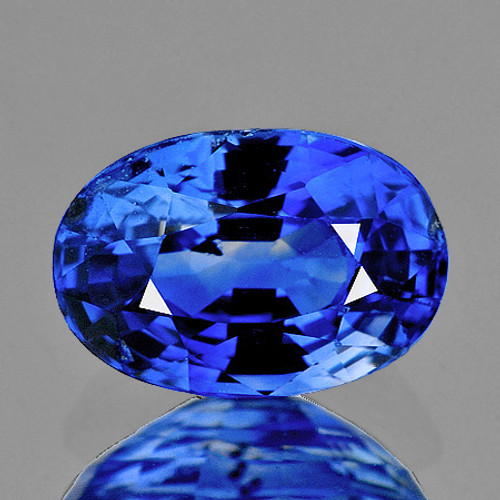 5x3.5 mm { 0.46 cts} Oval AAA Fire Natural AAA Blue Benitoite {Flawless-VVS}--Collection Gemstone--FREE CERTIFICATE