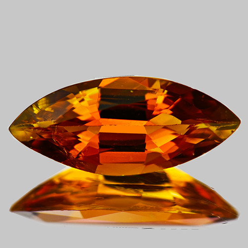 12x5.5 mm { 1.41 cts} Marquise AAA Fire Natural Golden Orange Tourmaline {Flawless-VVS}