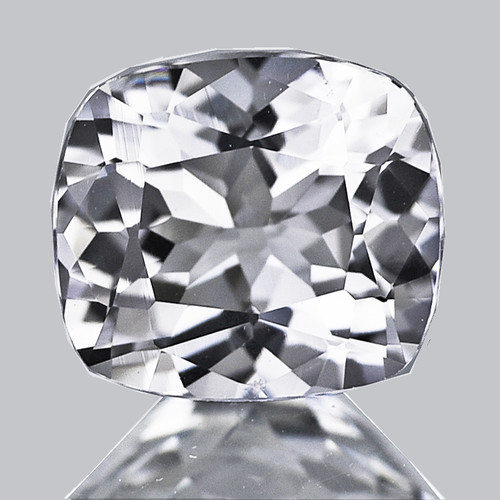 6x5.5 mm { 0.84 cts} Cushion Brilliant Cut Extreme Brilliancy Natural Titanium Beryl { Flawless-VVS}