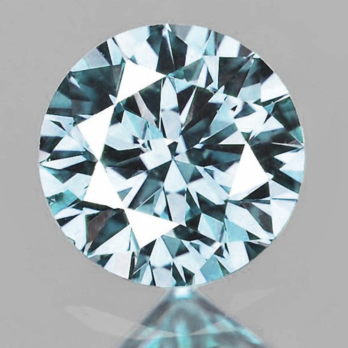 5.70 mm Round Brilliant Cut Extreme Brilliancy Natural Electric Blue Zircon {Flawless-VVS)