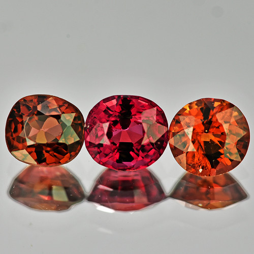 5x4 mm 3 pcs { 1.75 cts} Mix Shape AAA Fire Intense Orange Spinel Natural {Flawless-VVS}