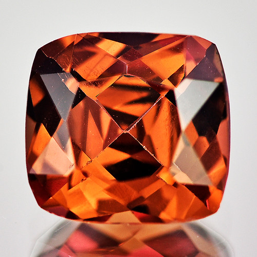 7.00 mm { 1.68 cts} Cushion Brilliant Cut AAA Fire Natural Color Shift Pink Orange Malaya Garnet {Flawless-VVS}
