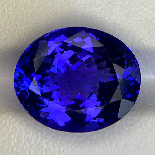 12x10 mm { 4.97 cts} Oval Brilliant Cut Extreme Brilliancy Premium D Block Purple Blue Tanzanite Natural {Flawless-VVS1}--Premium Grade--FREE CERTIFICATE