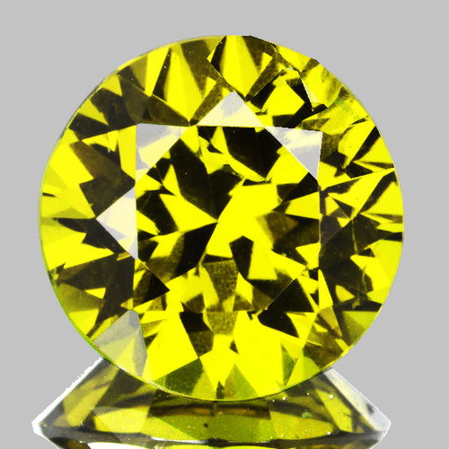 6.00 mm Round Brilliant Cut Extreme Brilliancy Premium Canary Yellow Tourmaline Natural {Flawless-VVS }--AAA Grade