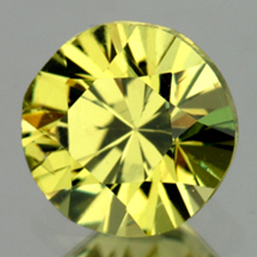 6.00 mm Round Brilliant Cut Extreme Brilliancy Natural Yellow Tourmaline {Flawless-VVS }--AAA Grade