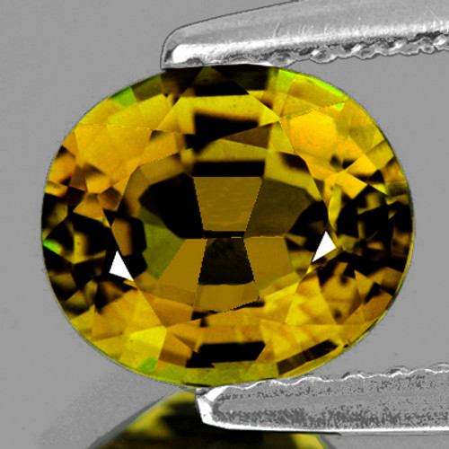 7x6 mm { 1.06 cts } Oval AAA Fire Intense Golden Yellow Tourmaline Natural {Flawless-VVS1}