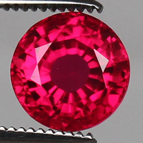 5.00 mm 1 pcs Round AAA Fire Natural Red Ruby Mozambique { VVS Clarity }