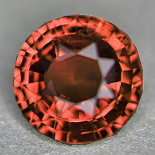 6.20 mm { 1.26 cts } Round Cut AAA Fire Natural Color Shift Pink Orange Malaya Garnet {Flawless-VVS}