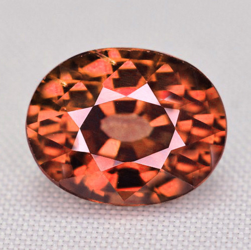 7x6 mm { 1.65 cts} Oval Cut Extreme Brilliancy Natural Color Shift Pink Orange Malaya Garnet {Flawless-VVS}--AAA Grade