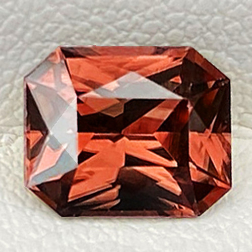 6x5 mm { 1.24 cts } Octagon Emerald Cut AAA Fire Natural Color Shift Pink Orange Malaya Garnet {Flawless-VVS}--AAA Grade