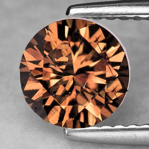 5.50 mm Round Brilliant Cut AAA Fire Natural AAA Orange Tourmaline {Flawless-VVS }