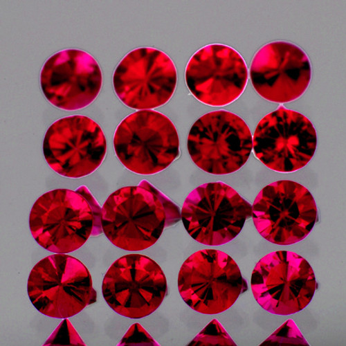 2.20 mm 20 pcs Round Machine Cut AAA Red Spinel Mogok Natural {Flawless-VVS1}