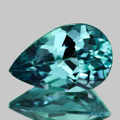 10x7 mm { 1.53 cts} Pear Brilliant Cut Extreme Brilliancy AAA Paraiba Blue Apatite Natural {Flawless-VVS}--AAA Grade