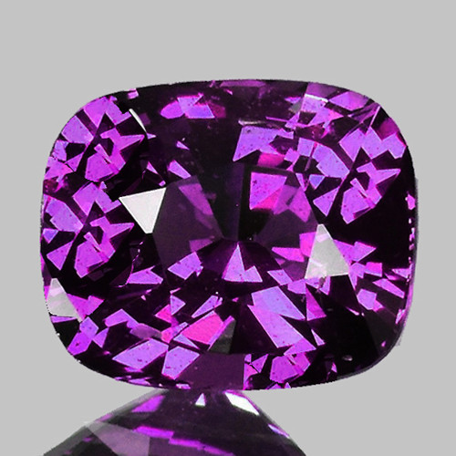 5.5x4.5 mm { 0.61 cts } Cushion Extreme Brilliancy Intense Magenta Purple Spinel Natural {Flawless-VVS}--AAA Grade
